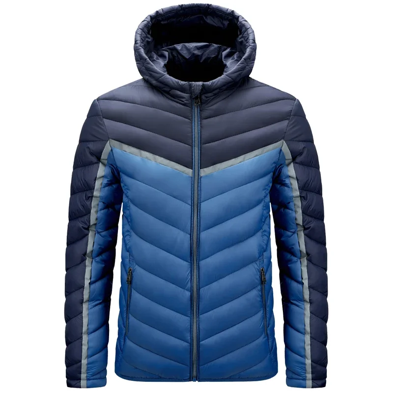 Marchio di moda autunno inverno caldo giacche impermeabili da uomo 2024 nuovo parka con cappuccio spesso maschile Casual Slim piumino cappotto di cotone