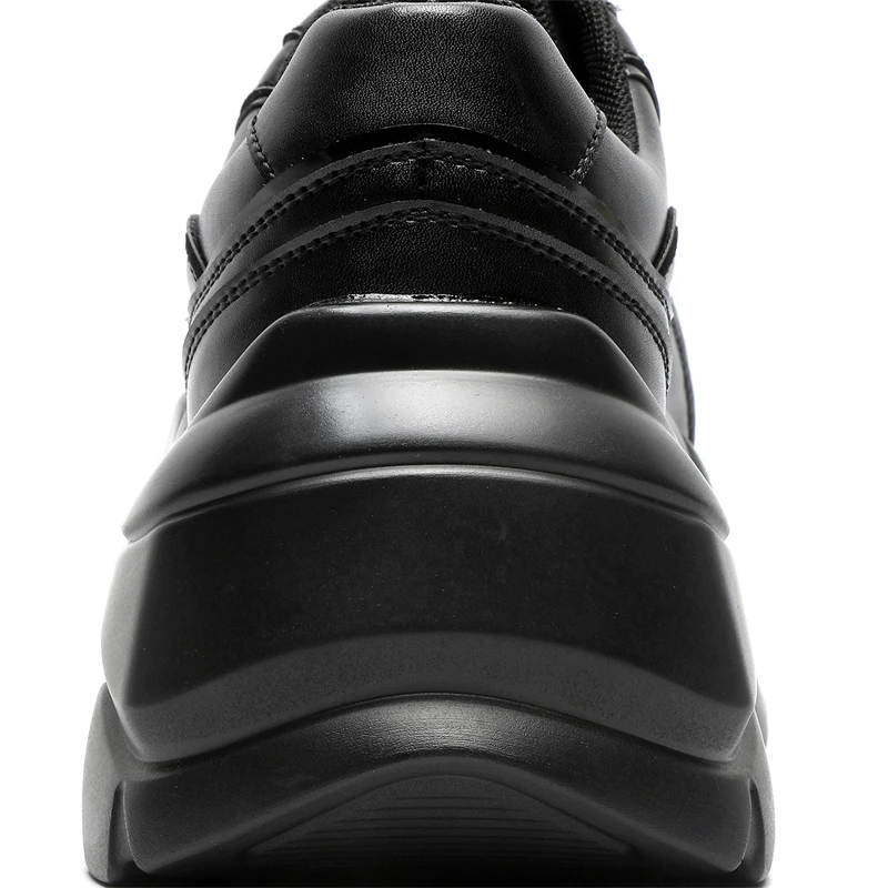 Original Design S/A New Street Sport Style Black Leather Height Increasing Shoes For Men\'s Teenagers Daily Dress Trend Shoes