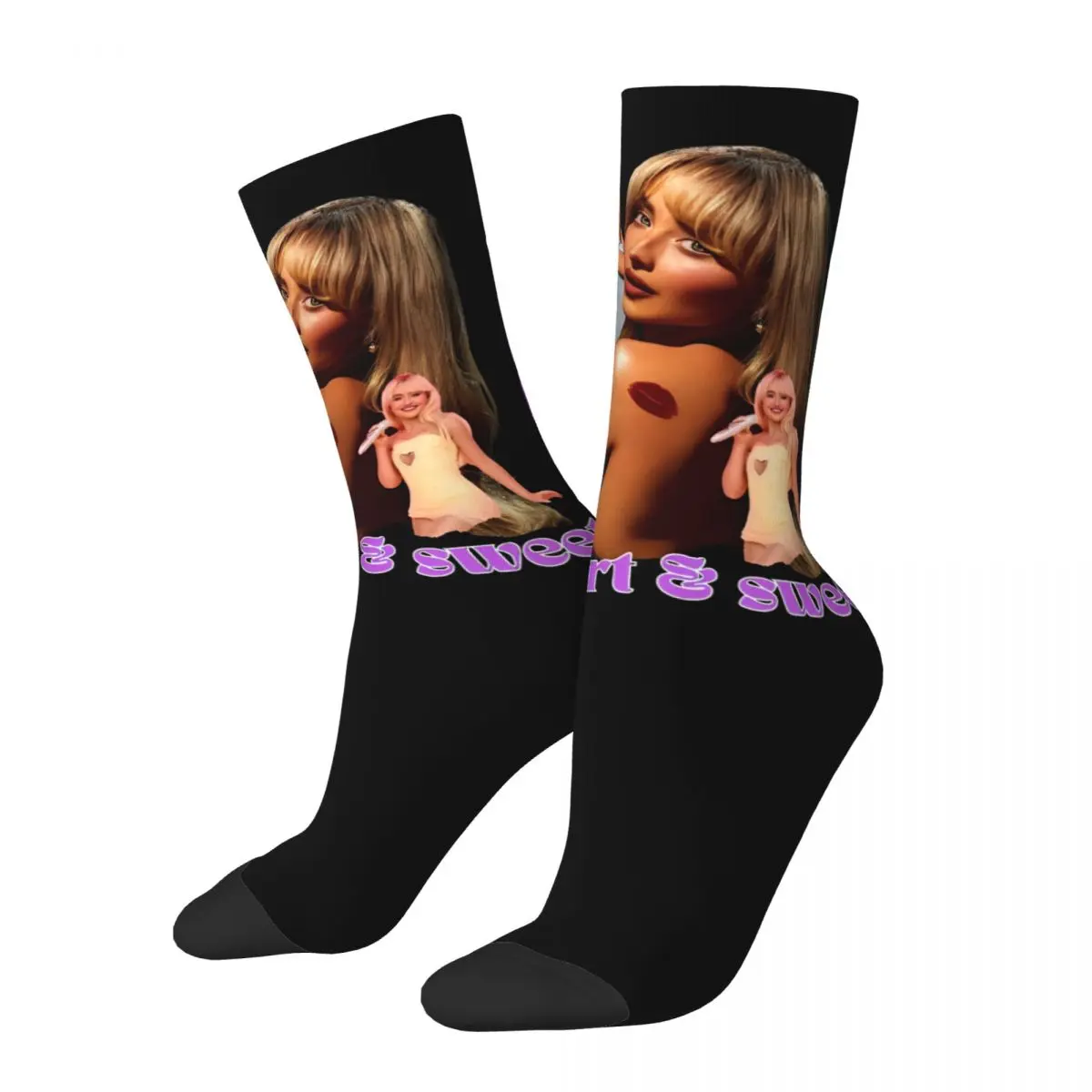 Cozy Unisex Socks Sabrina Carpenter Short & Sweet Accessories Cute Skateboard Sock All Seasons