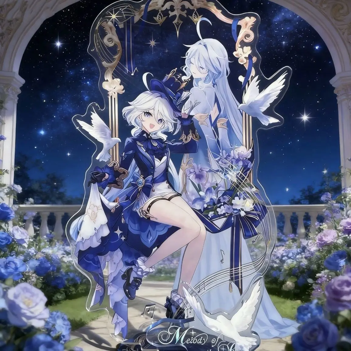 

Акриловая фигурка-стенд Genshin Impact Фурина (Манга, Аниме) для декора стола, серия «Хэллоуин», акриловая подставка, подарок на Рождество