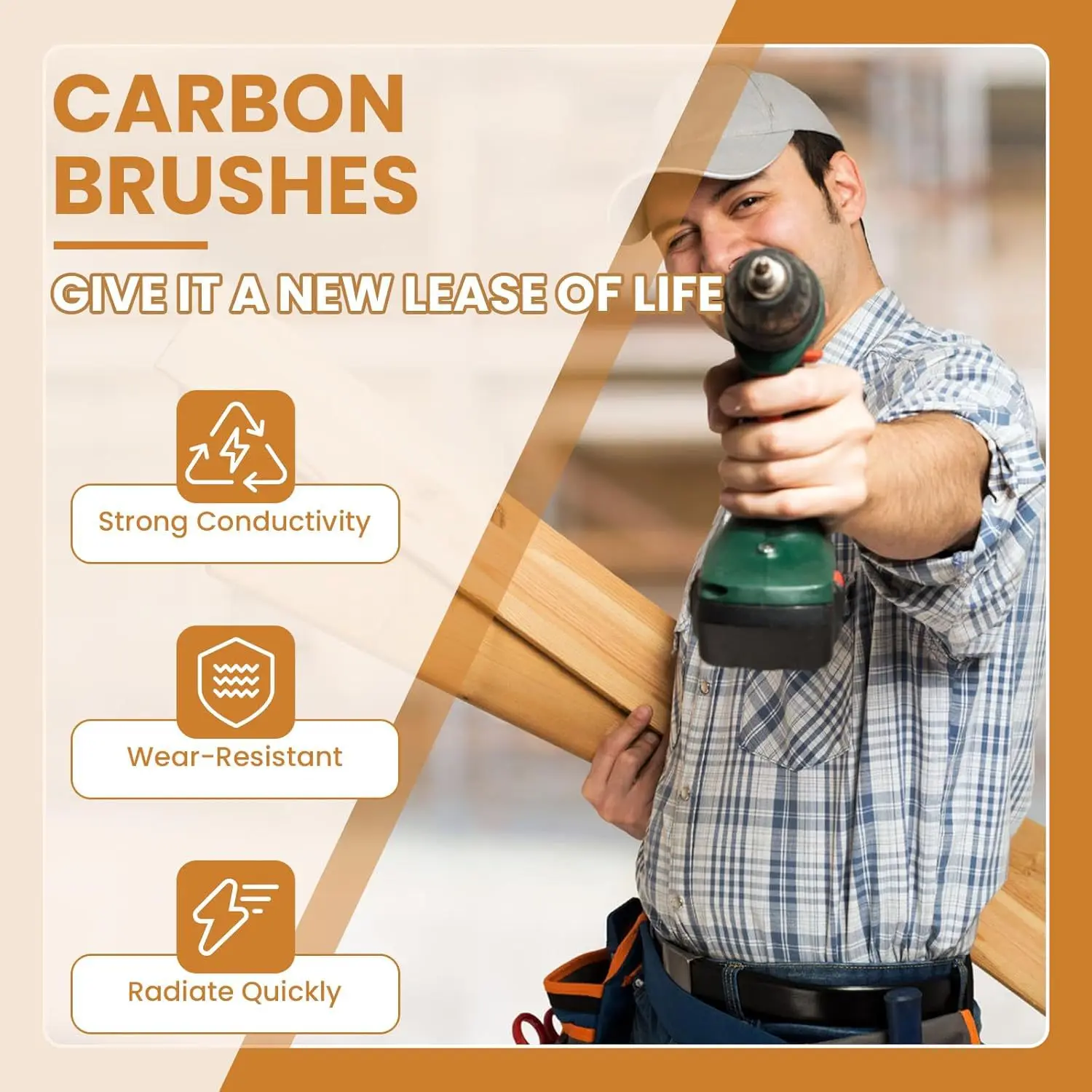 72Pcs Set Carbon Brushes for Motors 24 Different Sizes Repair Kit for Various Tools Motor