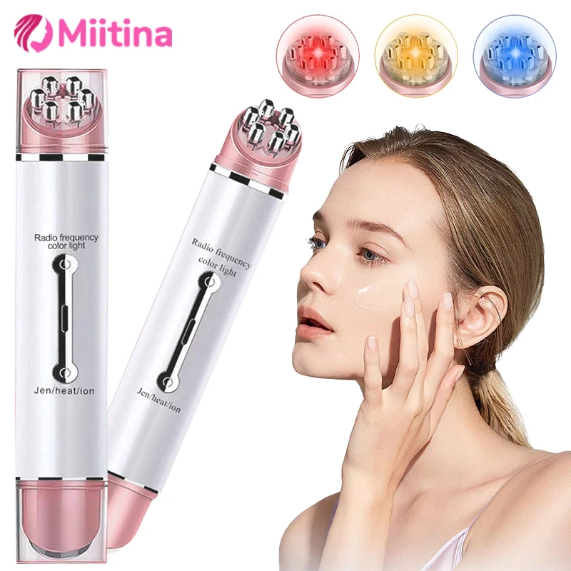 

Mini EMS Eye Massager Constant Temperature Heat Vibration Massage Anti Wrinkle LED Photon Lighten Dark Circles Beauty Device