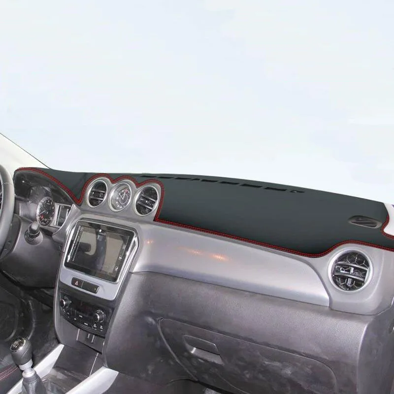 Penutup Dasbor Kulit Alas Dasbor Kulit Bantalan Dasbor Antisilau untuk Suzuki Vitara 2015 2016 2017 2018 2019 2020 2021