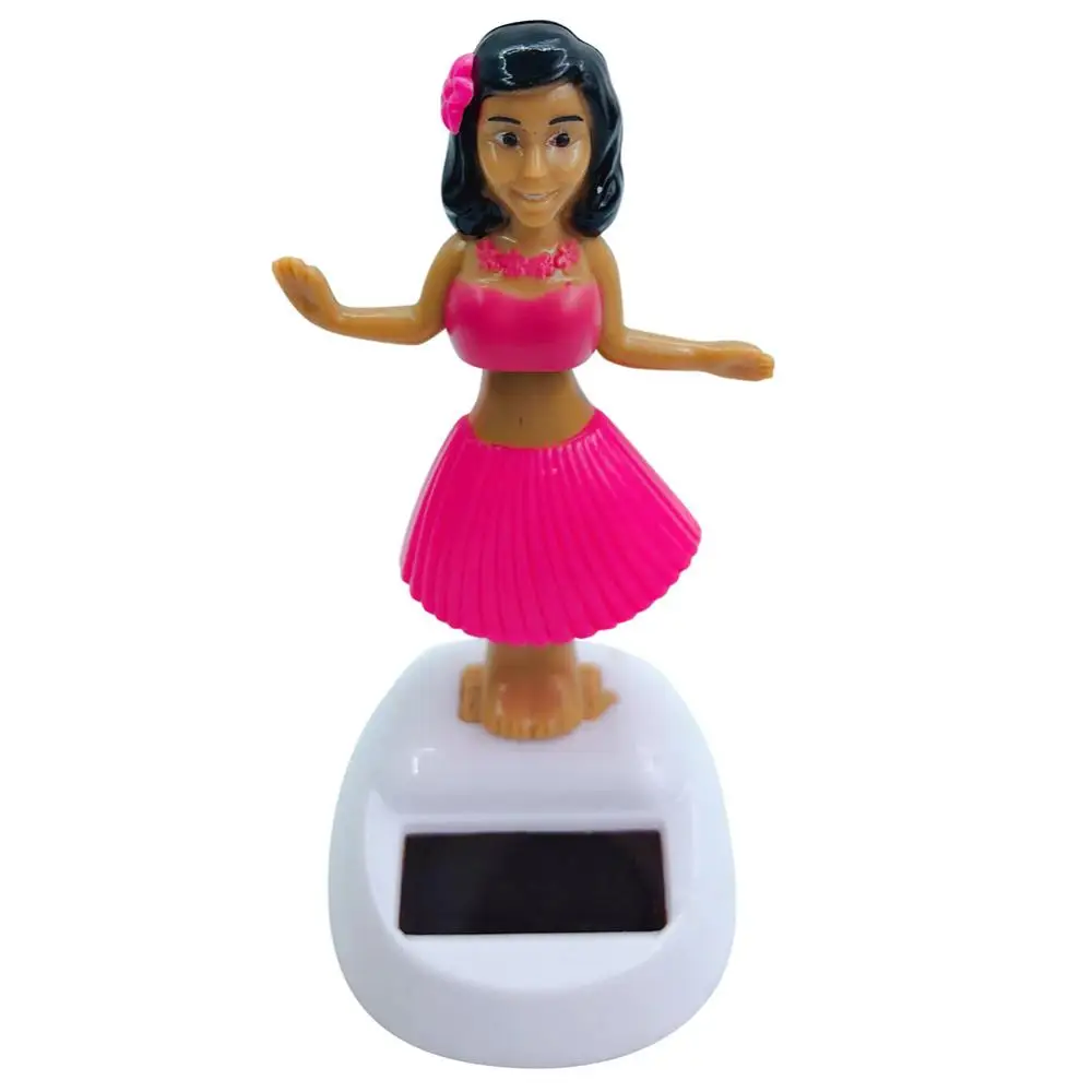 Solar Dancing Beach Girl Automatic Swing Car Interior Ornament Dashboard Decor Car Accessories