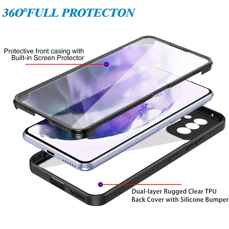 Luxury Full Set Protective Phone Case For Samsung Galaxy A52 73 71 51 S22 Ultra Plus A12 10 22 33 02S 11 Shock-absorbing Cover