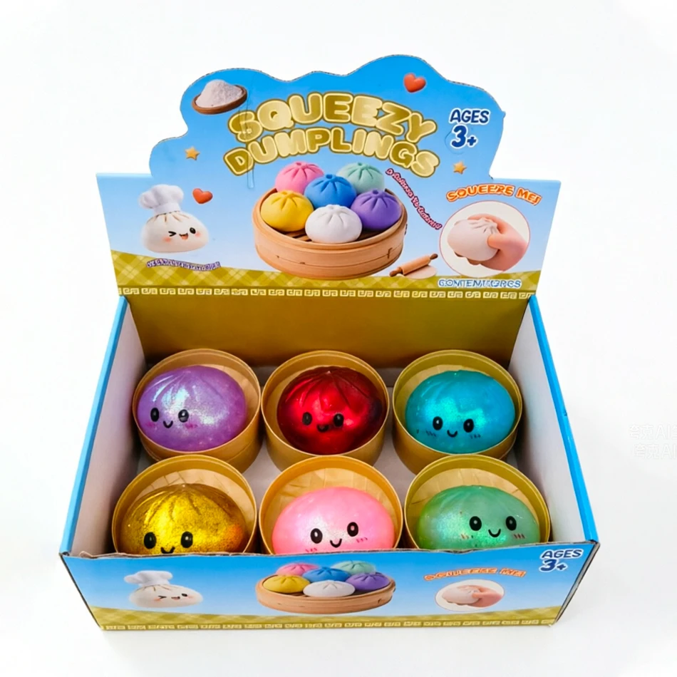 

Giant Dumpling Squishies Bun Toy, Slow Rising Glitter Dumpling Stress Ball, Stress Relief Fidget Toy for Home Office toys