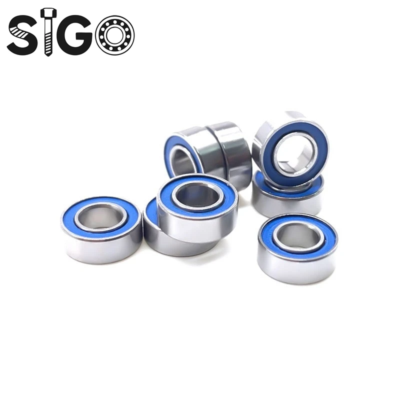 10PCS MR84RS 4x8x3 Mm Bearing ABEC-7 Hobby Electric RC Car Truck MR84 RS 2RS Ball Bearings MR84-2RS Blue Sealed