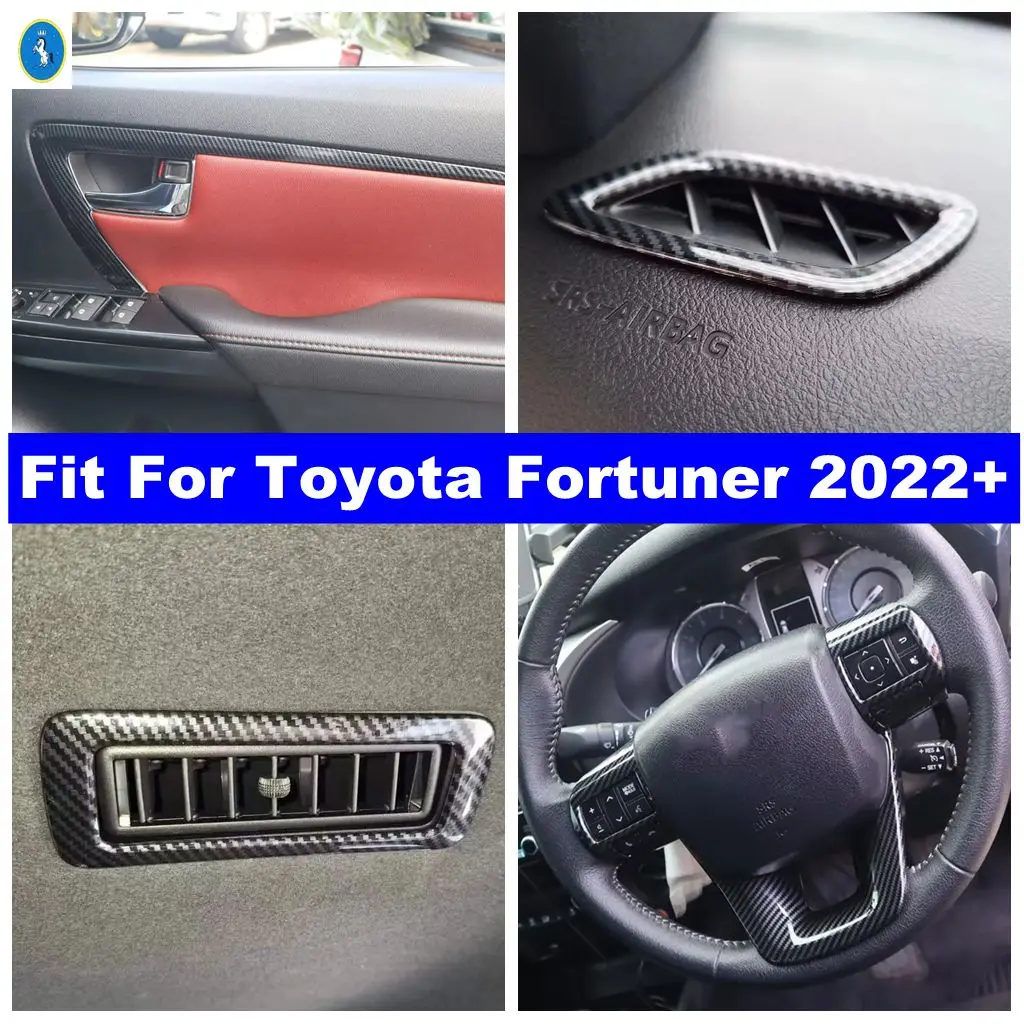 

For Toyota Fortuner 2022 2023 2024 Middle AC Vent / Steering Wheel / Door Armrest Strip / Roof Air Outlet Cover Trim Accessories