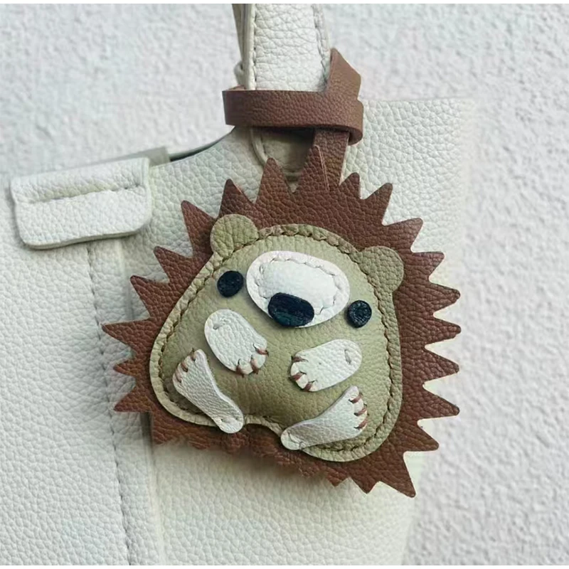 Handgemachte echtes Leder süße Eule Tasche Anhänger Panda Auto Schlüssel Anhänger Cartoon Kaninchen Design Schlüsselanhänger Anhänger Damen Luxus Geschenke