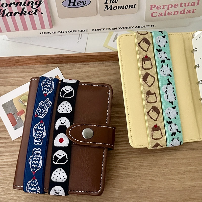 لطيف الكرتون شريط مرن فضفاضة ورقة غطاء للكمبيوتر الدفتري حزام مطاط الإبداعية جمع كتاب شريط مرن حزام مطاط الموضة