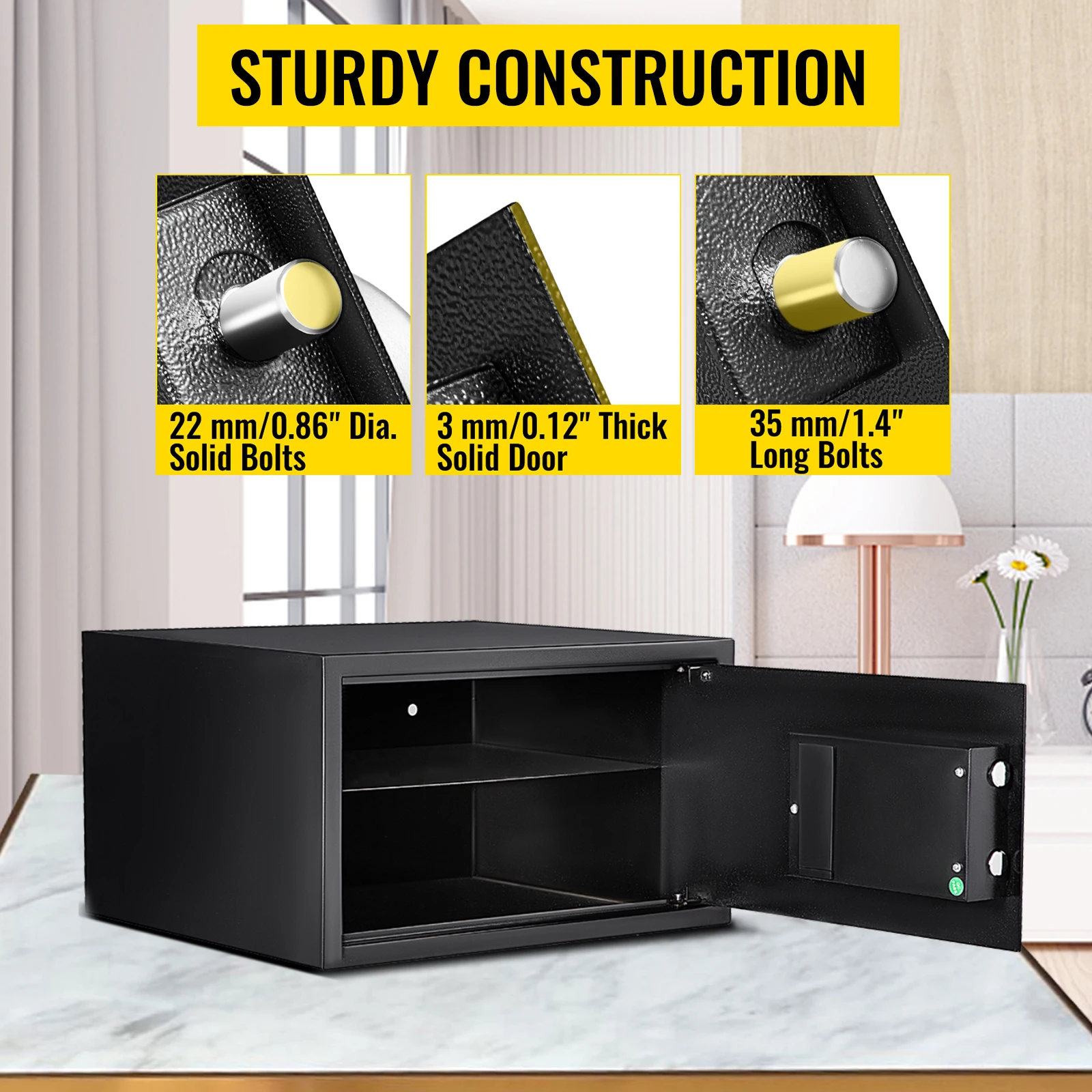 Vevor Verborgen Beveiliging Geld Opslaan Collecties Componenten Home Digitale Toetsenbord Elektronische Code Lock Storting Kluis