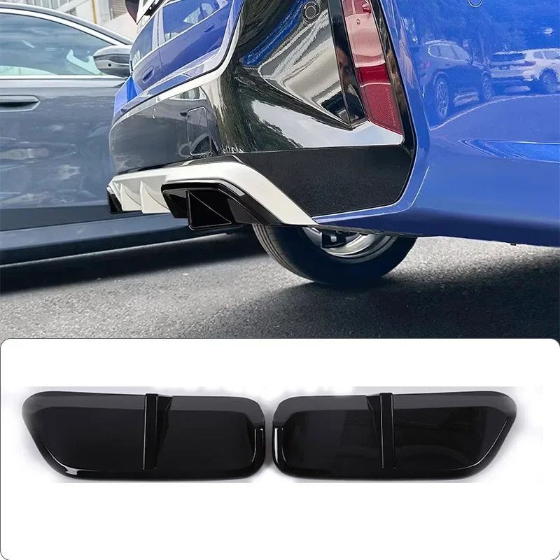For BMW X1 IX1 U11 M Sport 2023-2025 M Performance Style Rear Bumper Diffuser Lip Canards Rear Exhaust Pipe Trim Splitter