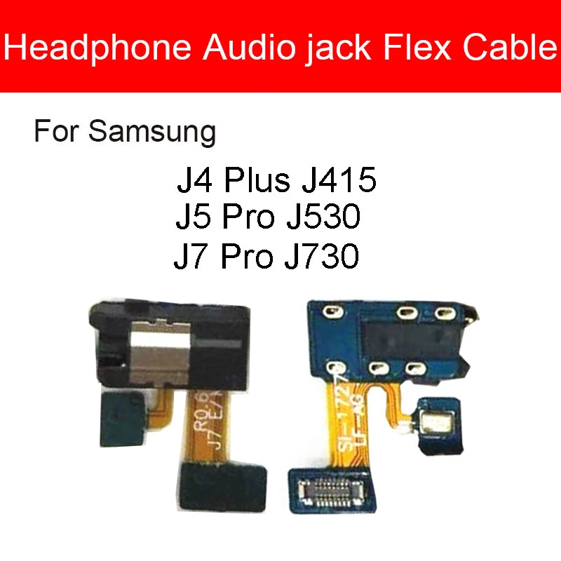 Audio Jack Flex Cable For Samsung Galaxy J4 Plus J5 J7 Pro J430 J530 J730 Headphone Jack Earphone Jack Flex Ribbon Cable