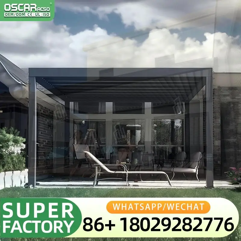 Aluminium Pergola Garden Buildings with Powder Coated Finish Bioclimatic Balcony Outdoor Furnishing for Patio Yard Lawn pergola