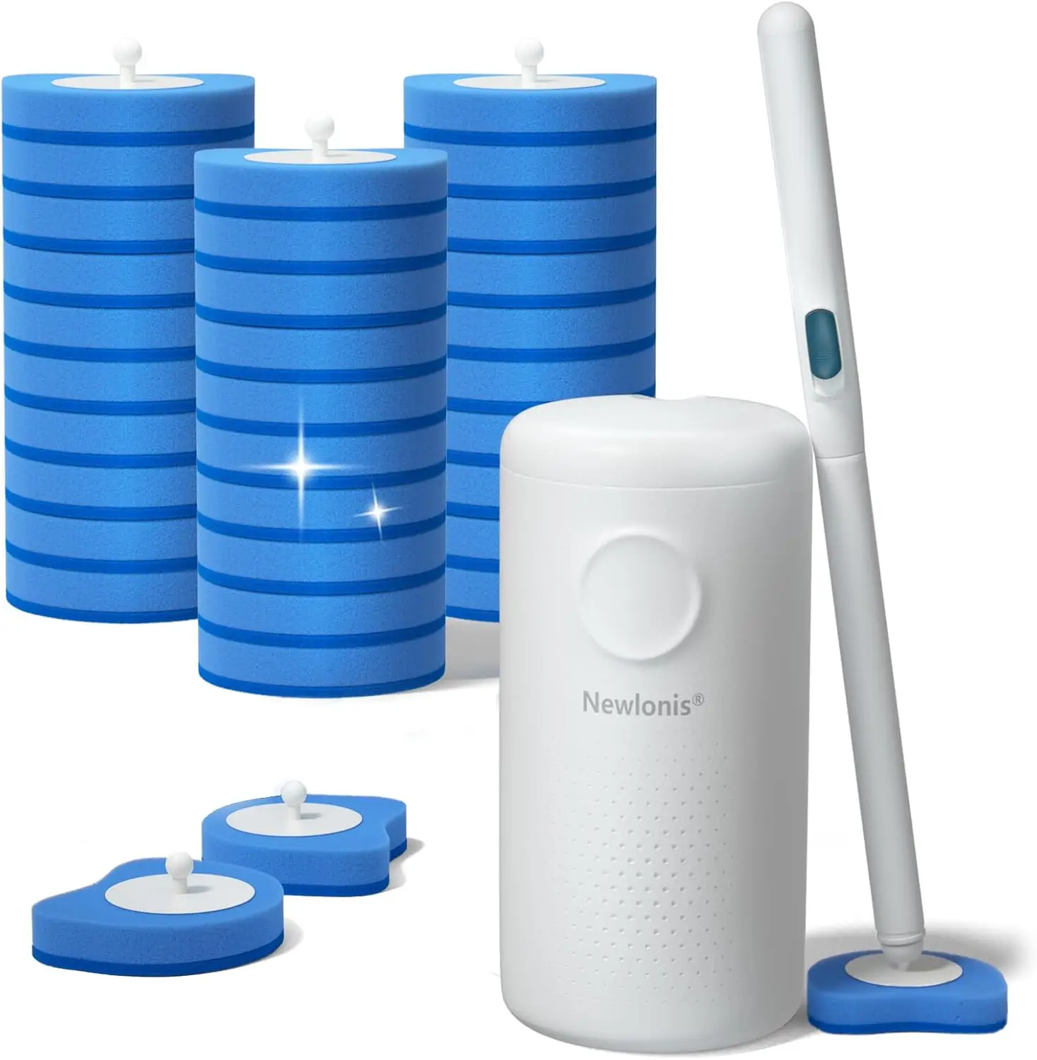 

Одноразовая туалетная щетка с 32 сменными насадками, настенная щетка для чистки унитаза, набор щетки и держателя для унитаза