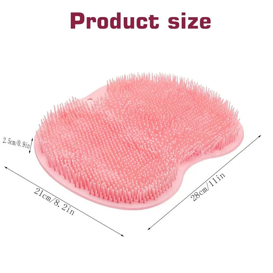 

Коврик для мытья ног для душа, коврик для мытья спины, отшелушивающий коврик для мытья ванны, настенные скользящие присоски для использования в чистящих средствах для мужчин и женщин