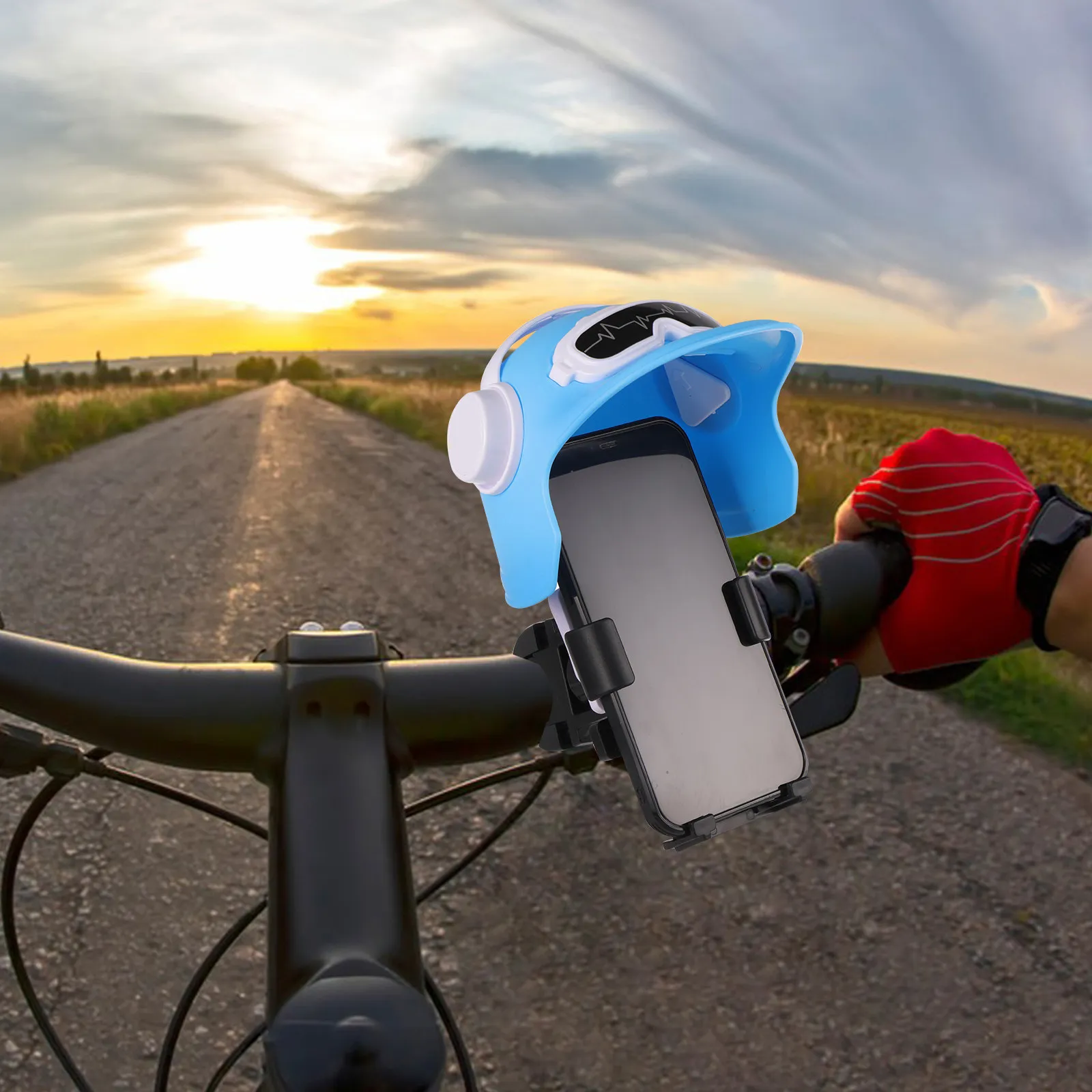 

1Set Bike Phone Holder Zinc Alloy Plastic Handlebar Mount with Protective Cap for Cycling Navigation Riding Motorbike Electric