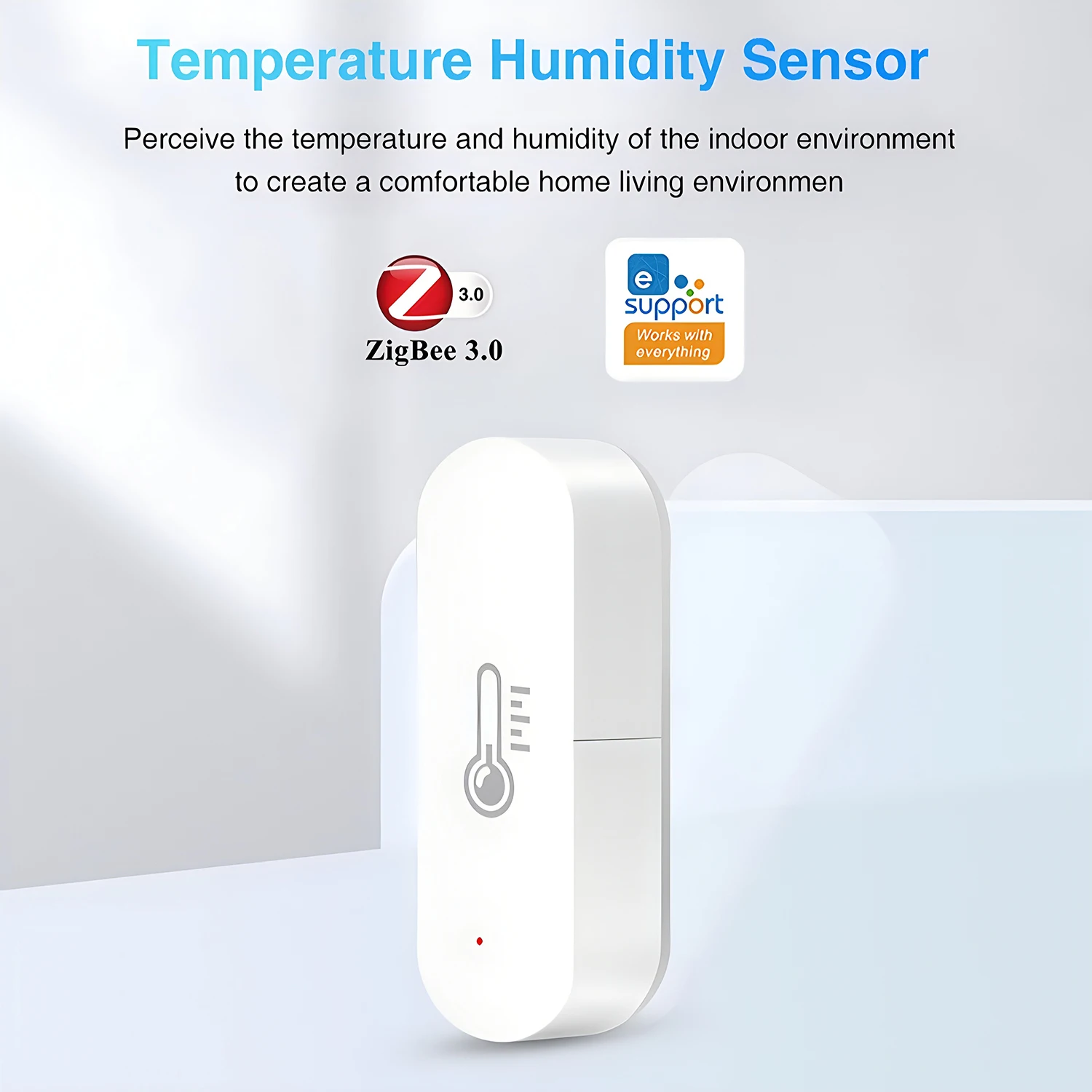 eWeLink Smart Home Zigbee Temperature And Humidity Sensor Indoor Hygrometer Thermometer Work With Alexa Google Home Assistant