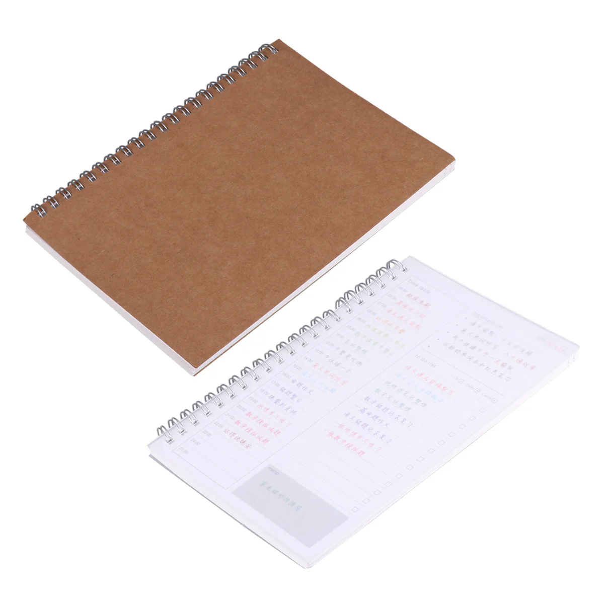 

2pcs Planner Notebook Daily Writing Notepad Agenda Diary Retro Style for Students Travelers Teachers Quality Paper