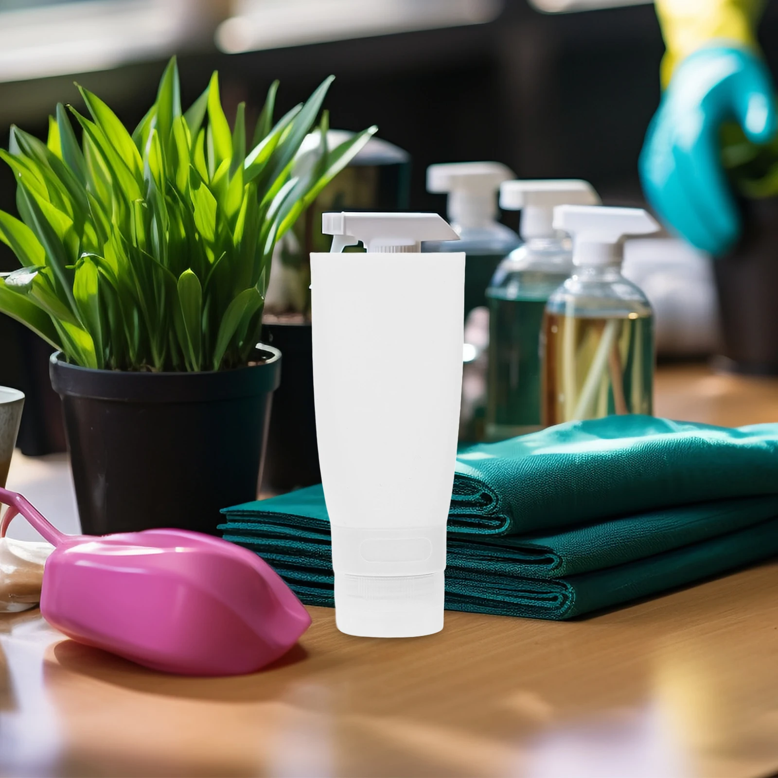 

4pcs 60ML Silicone Travel Bottles for Shampoo Toothpaste Reusable Empty Containers Toiletry Squeeze Refillable Set