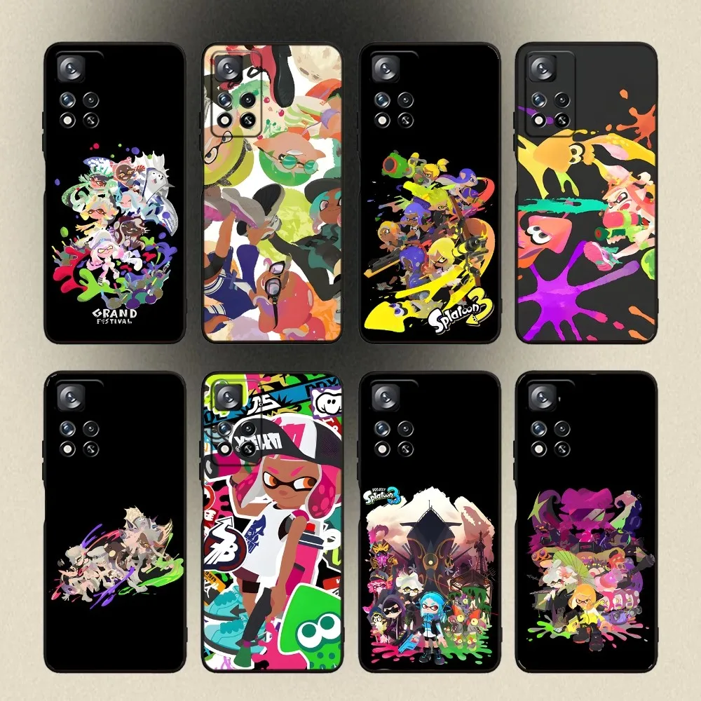 S-SplatoonS  Game Phone Case For Samsung Galaxy A20,A21s,A22,A31,A32,A52,A53,A72,73,A80,A91 Soft Black Cover