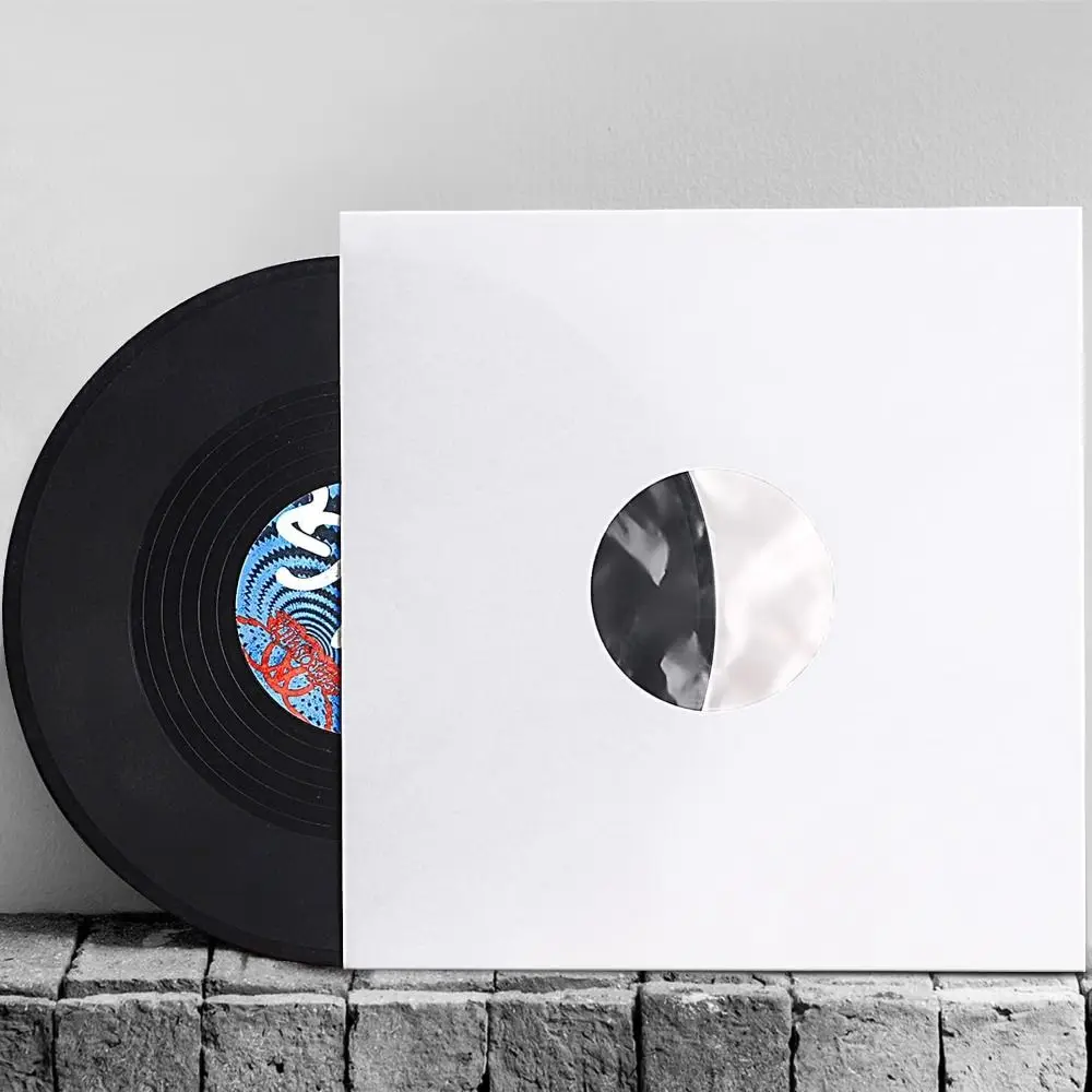 New White Vinyl Records Sleeve 7/10/12inch Resealable LP Record Cover Record Protection Record