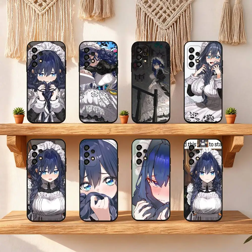 Anime Shy M-Maid Black Protective Cell Cover Soft case For Samsung S10,20,21,22,23,24,25,30Ultra Plus FE Lite