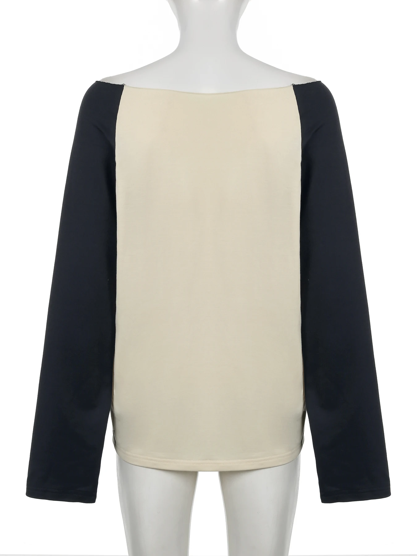 Rockmore Y2K Streetwear Patchwork Digital Print Long Sleeve Autumn Winter Chic Casual Oversized Tops Vintage Fashion Basic Tees