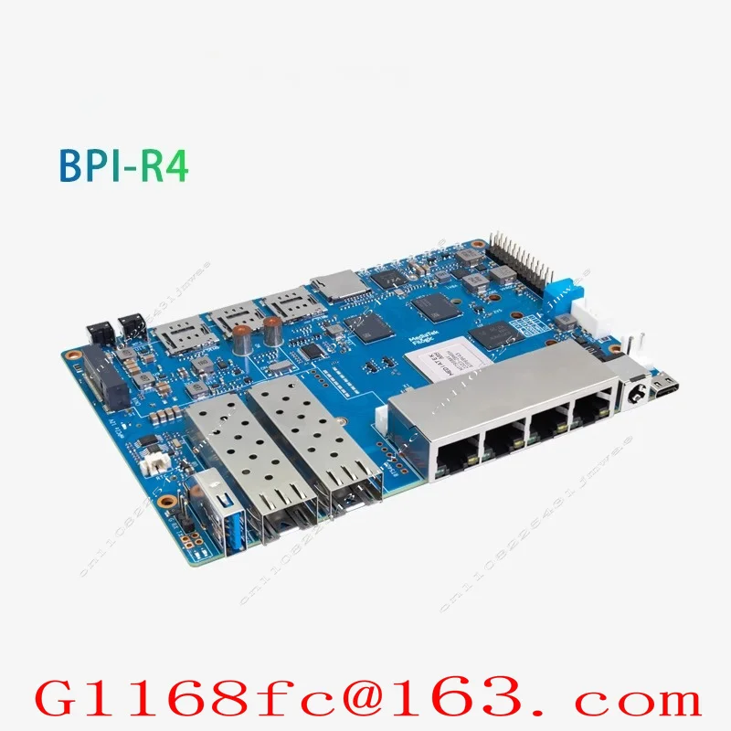 BPI-R4 High-performance Open-source Router Development Board Supports 2 SFPs and WiFi7