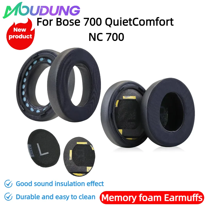 

MOUDUNG Replacement Ice Gel Ear Pads Earpads for Bose 700 QuietComfort NC 700 Protein Leather Ear Cushion for NC700 Headphones