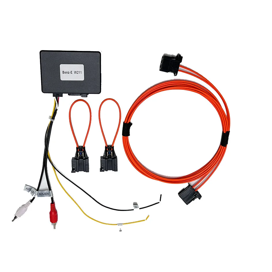 Audio Box For Benz W211 Aux in optical fiber Decoder Input CLS S SL SLK CL 2005/2008 Amplifier Adpter Harman Kardon