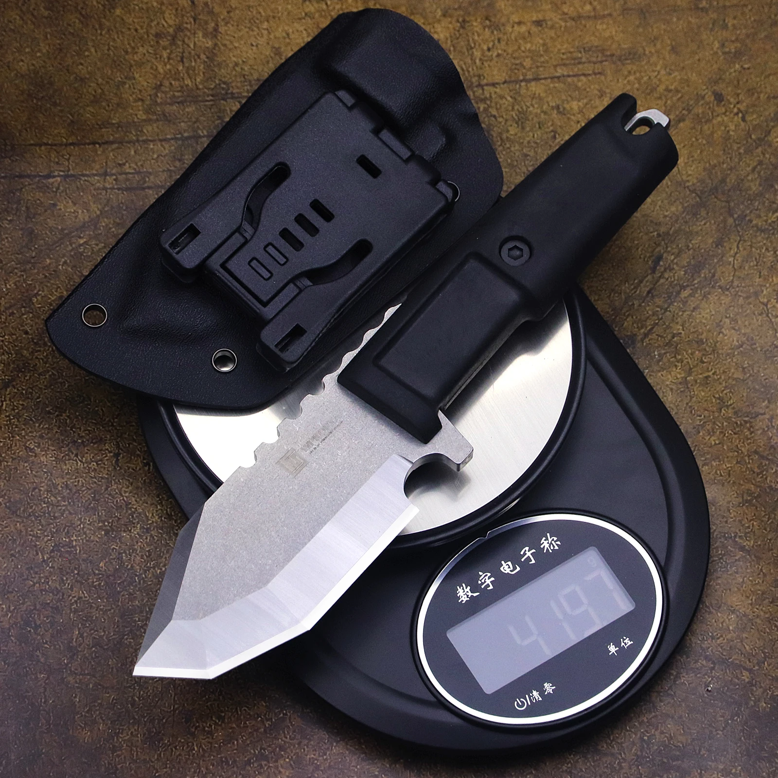 WPKOPYA (EUA) Faca tática fixa de uma peça espessada de 9,4 polegadas, adequada para camping, caminhadas, caça e EDC manual