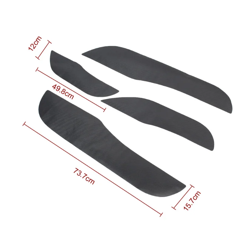 4pcs for Kia Seltos 2020-2022 Car Door Anti Kick Pad Cover Trim Carbon Fiber Texture Car Interior Door Protect Cover Accessories