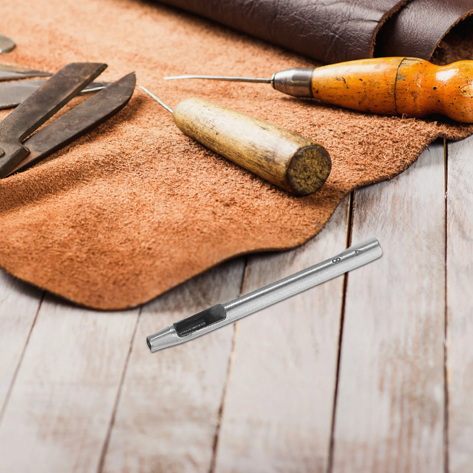 

6Pcs Hole Punch Tools Heavy Duty Oval Puncher for Bands Belts Crafting Sewing Belt Hole Puncher