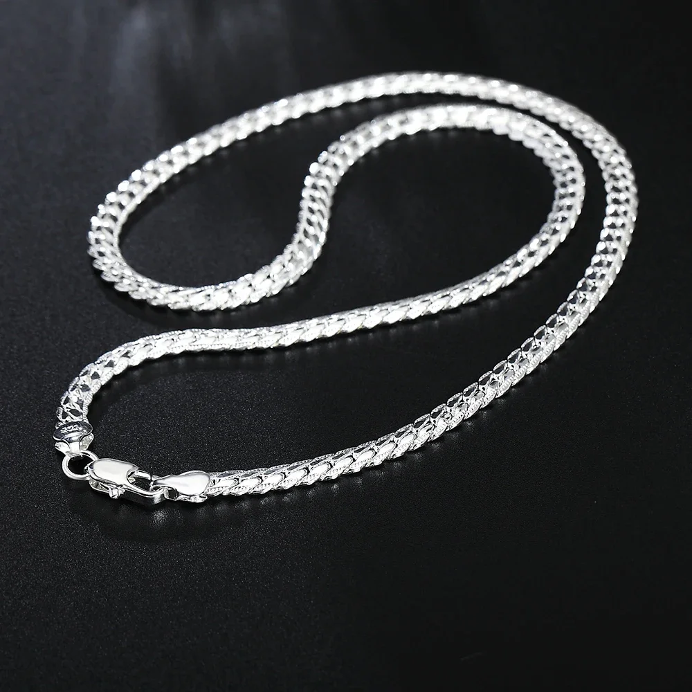 Collier fin en argent regardé 925 pour hommes et femmes, design de marque de luxe, mode de mariage, bijoux de fiançailles, 6mm, 20-60cm
