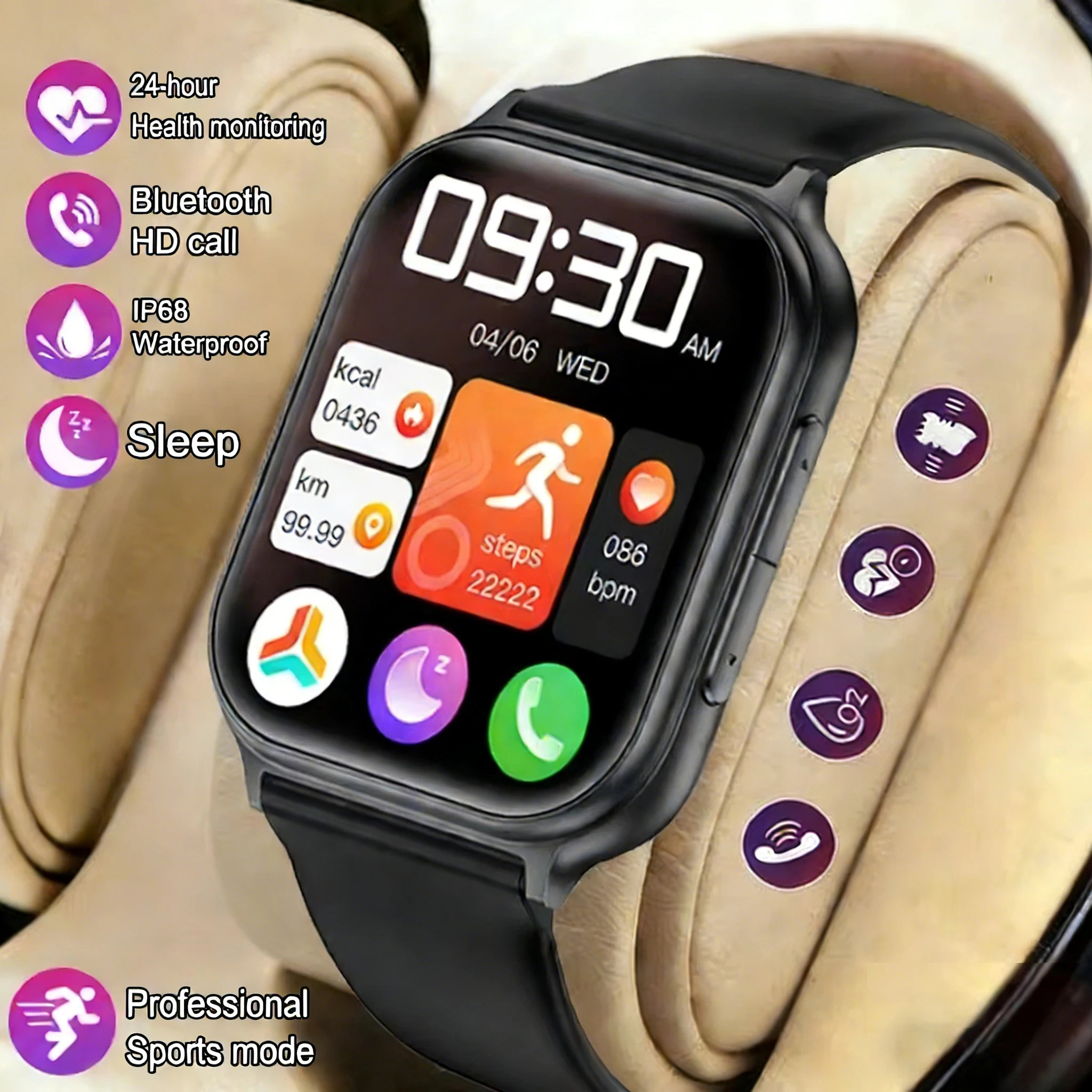 

2026 New Smart Watches Women Sports Fitness health monitor GPS Track Bluetooth Call IP68 Waterproof Smartwatch For Men outdoor