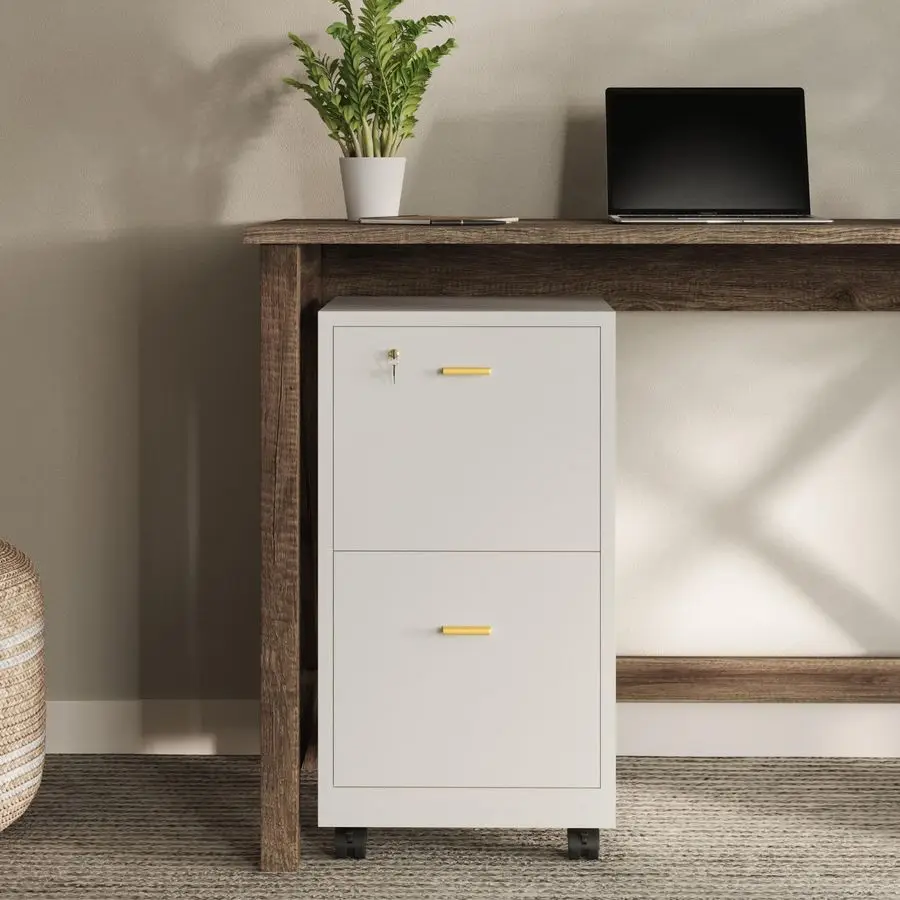 

Home 2 Drawer File Cabinet Filing Cabinet with Lock Rolling File Cabinet for Under Desk Storage Wood Filing Cabinet for Home or