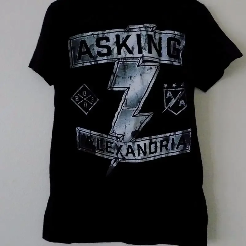 Genuine Asking Alexandria UNISEX 2 SIDED black tee Rock n' Roll RARE T Shirt S