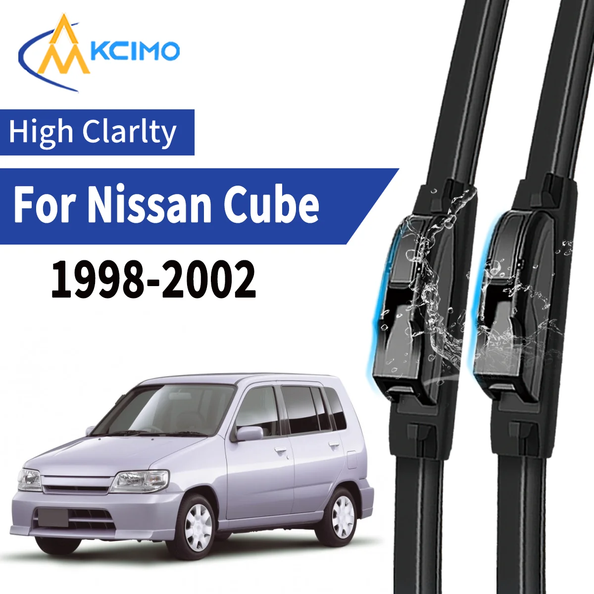 

2pcs Car Front Wiper Blades For Nissan Cube 1998–2002 Windscreen Windshield Wipers Silent Rubber Auto Accessories Replacement