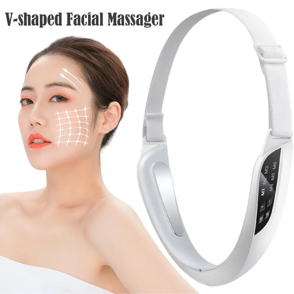 전기 V 페이스 리프팅 뷰티 디바이스 6가지 모드 8단계 피부 이중턱 마사지 케어 EMS 제거 얼굴 탄력 마이크로커런트 O3K6