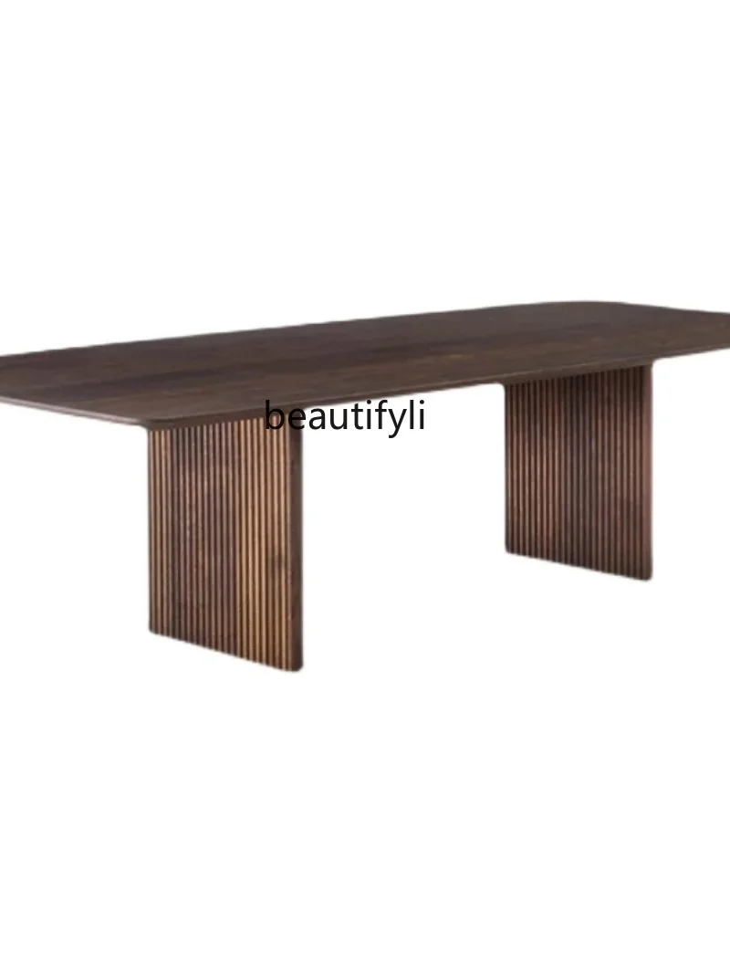 

Nordic Solid Wood Desk Simple Modern Desk Creative Quiet Style Dining Table Living Room