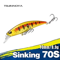 TSURINOYA NUOVO Richiamo di Pesca di DW75 Sinking Minnow Richiamo Duro 70S 70 millimetri 8.9g Jerkbait Wobbler Esche Da Pesca D'acqua Dolce bass Trota Lure