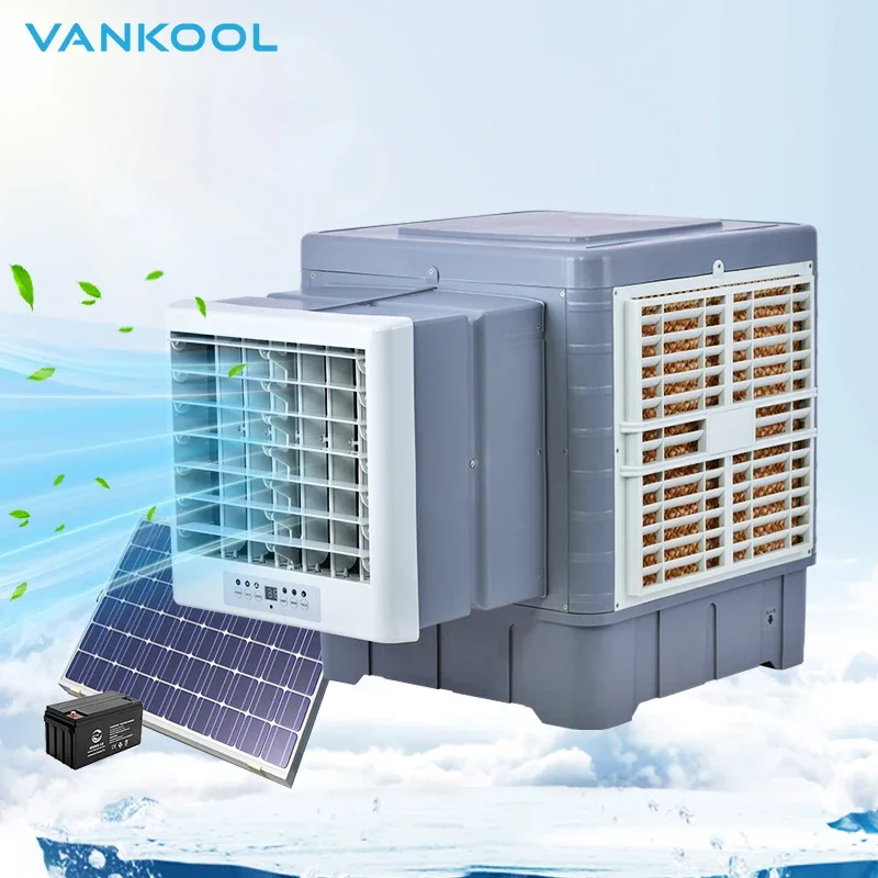 AC DC Solar Window Cooler Evaporative Airconditioner Climatiseur Solaire Aires Acondicionados Smart Fan