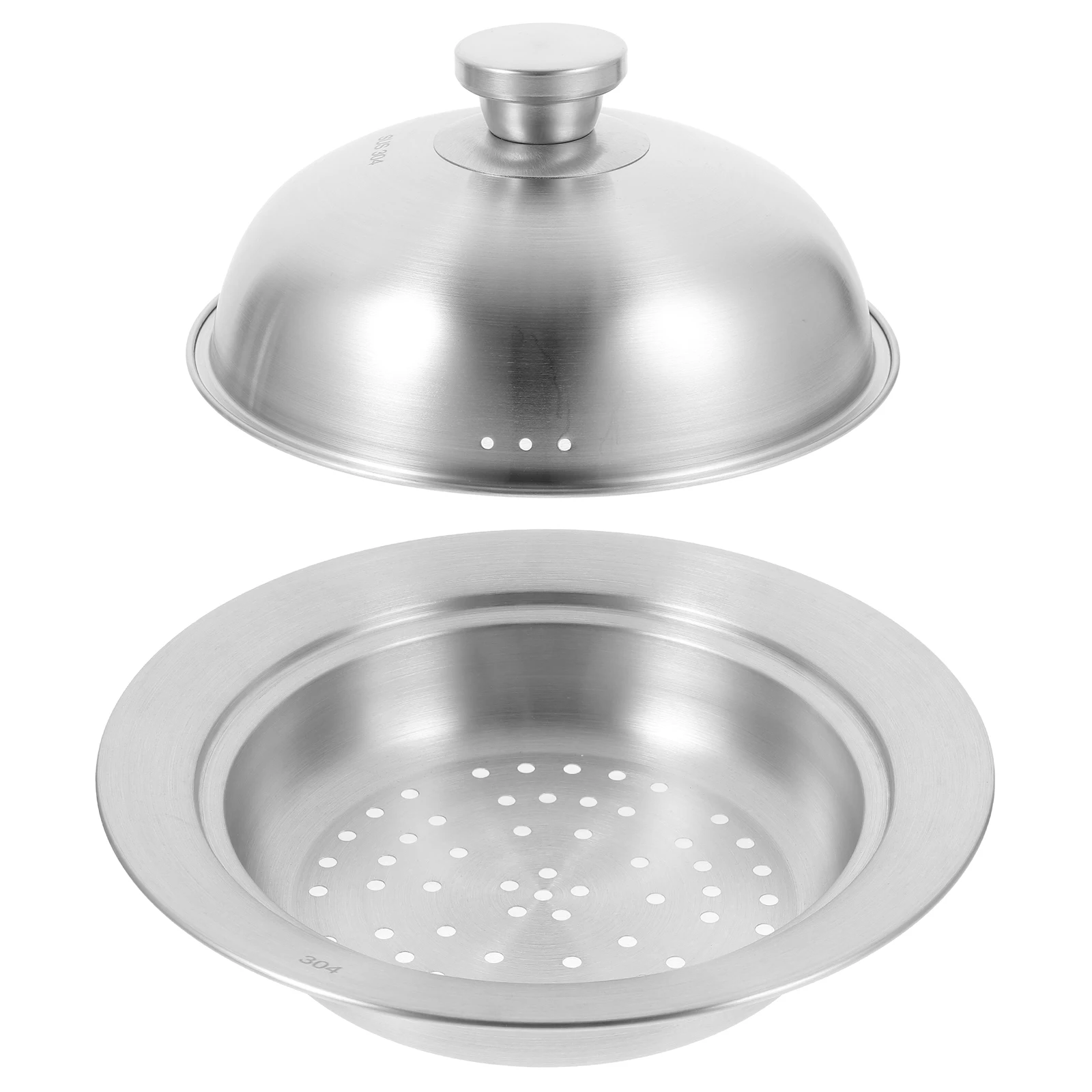 

1pc Stainless Steel Food Heat Resistant Cooking Steamer Compact Kitchen Supplies Steamer Basket For Food