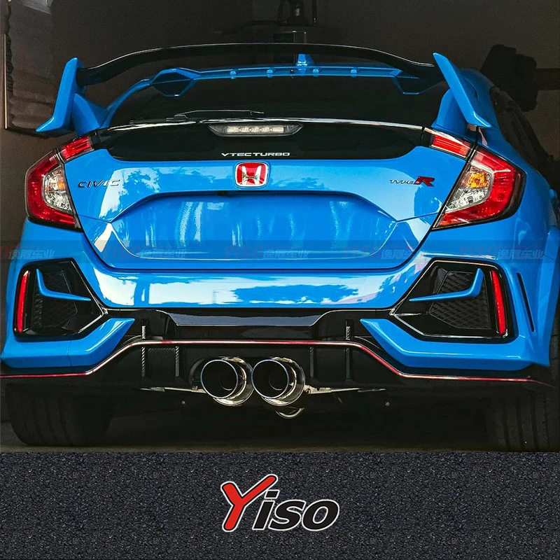 

For Honda Civic FK8 Type-R 2016-2021 Carbon Fiber OEM Style Diffuser Rear Bumper Lip Spoiler Car Styling