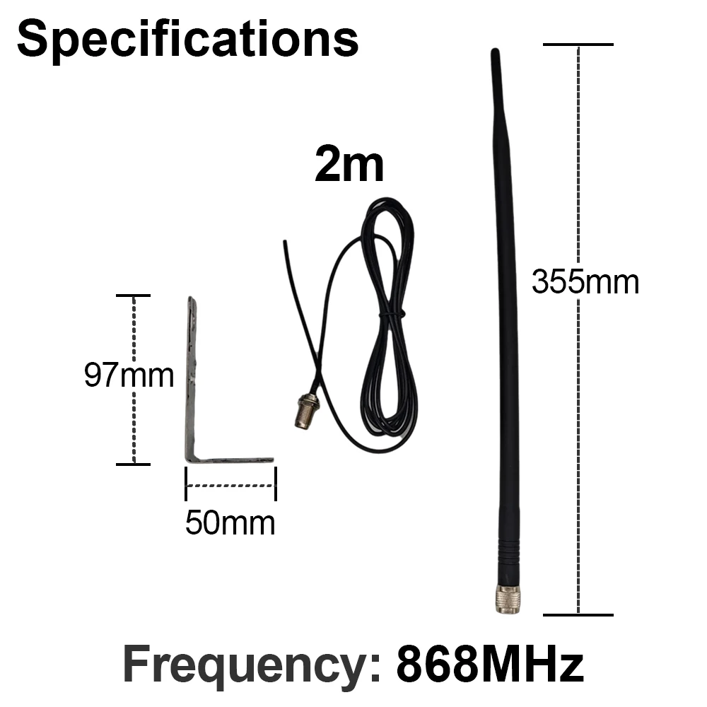 New 868MHz Universal Outdoor Waterproof Antenna for Garage Receiver Gate Shutter Door Control Model Enhanced  High GainAntenna