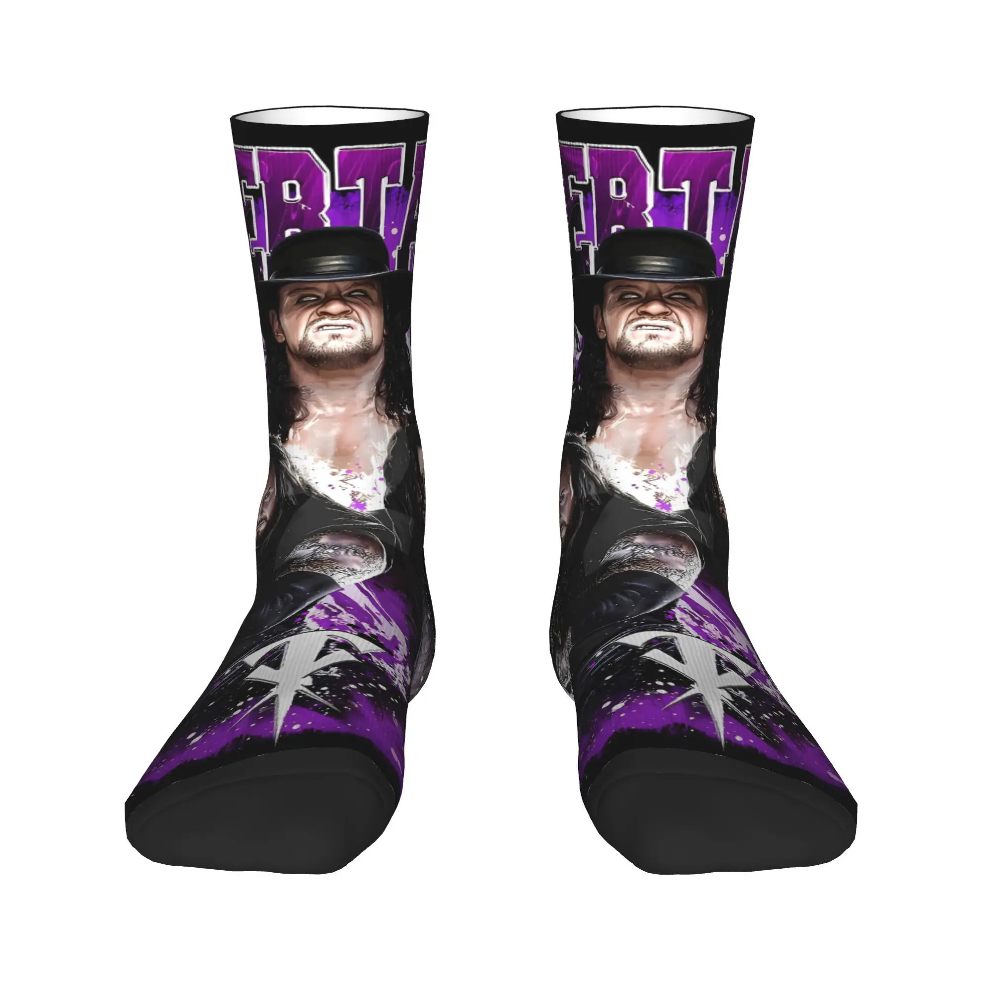 언더테이커 레슬링 스타킹 패션 양말 남성용 중간 부드러운 양말 겨울 야외 디자인 미끄럼 방지 양말 생일 선물