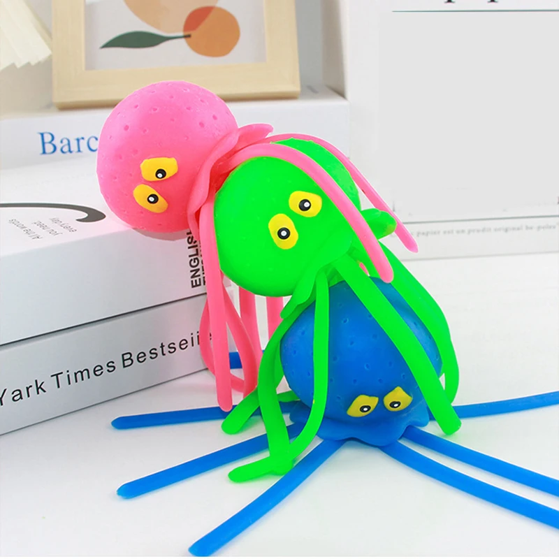 Baby Bath Toys Sponge Water Absorbing Octopus Squeezing Stress Relief Toys Summer Swimming Play Water Toy for Children