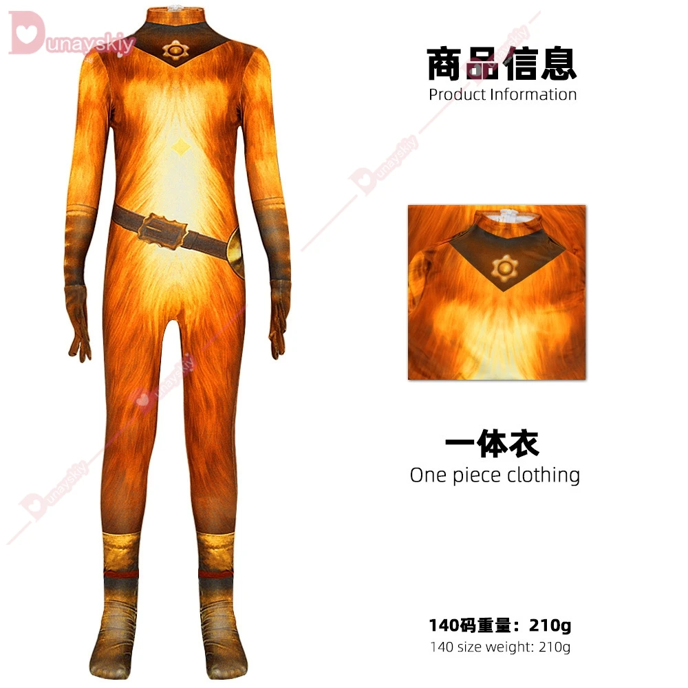 Adult Kids Puss Costume Cat in Boots Cosplay Bodysuit Onesie Unisex Puss Jumpsuit Cloak Halloween Outfits image 2