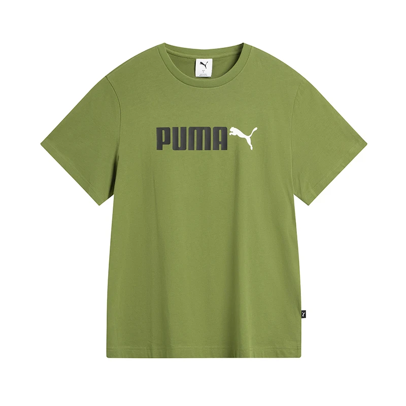 

Puma Оливково-зеленая летняя мужская и женская спортивная повседневная футболка с короткими рукавами 69134181